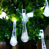 Droplet Shaped Solar Light String - White / 4M - Solar Light