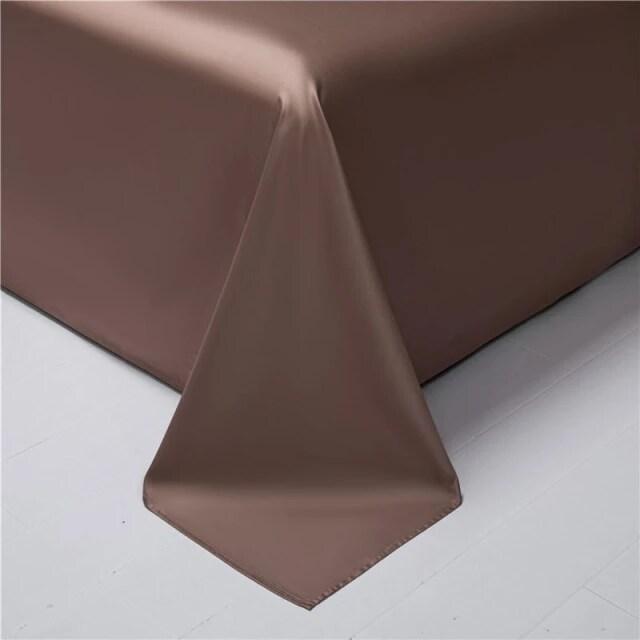 Dual Brown Reversible Egyptian Cotton Duvet Cover Set - 