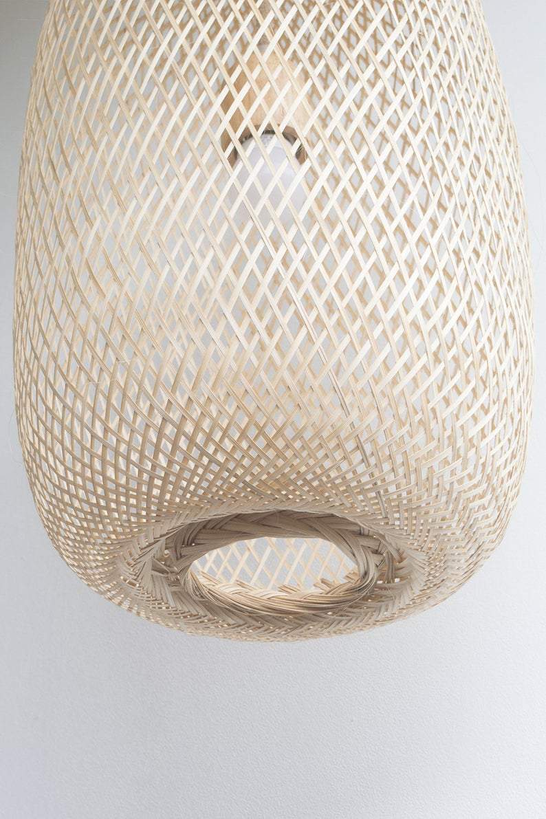Eco-friendly Bamboo Mesh Pendant Lamp - Pendant Lamp