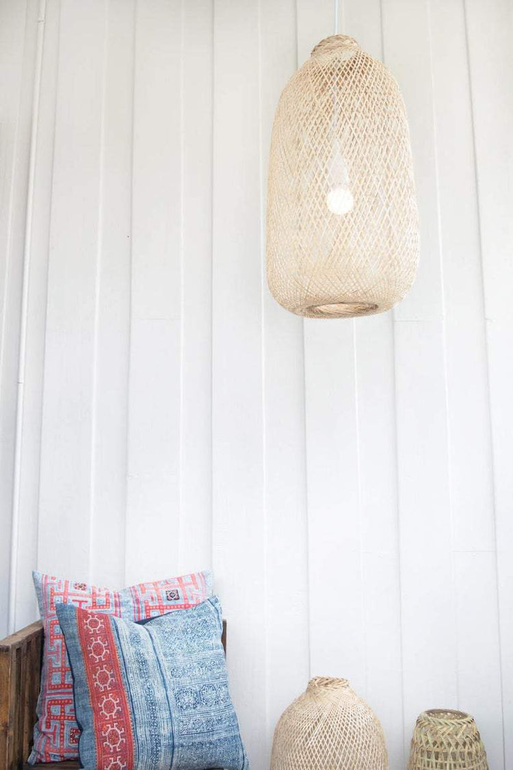 Eco-friendly Bamboo Mesh Pendant Lamp - Pendant Lamp