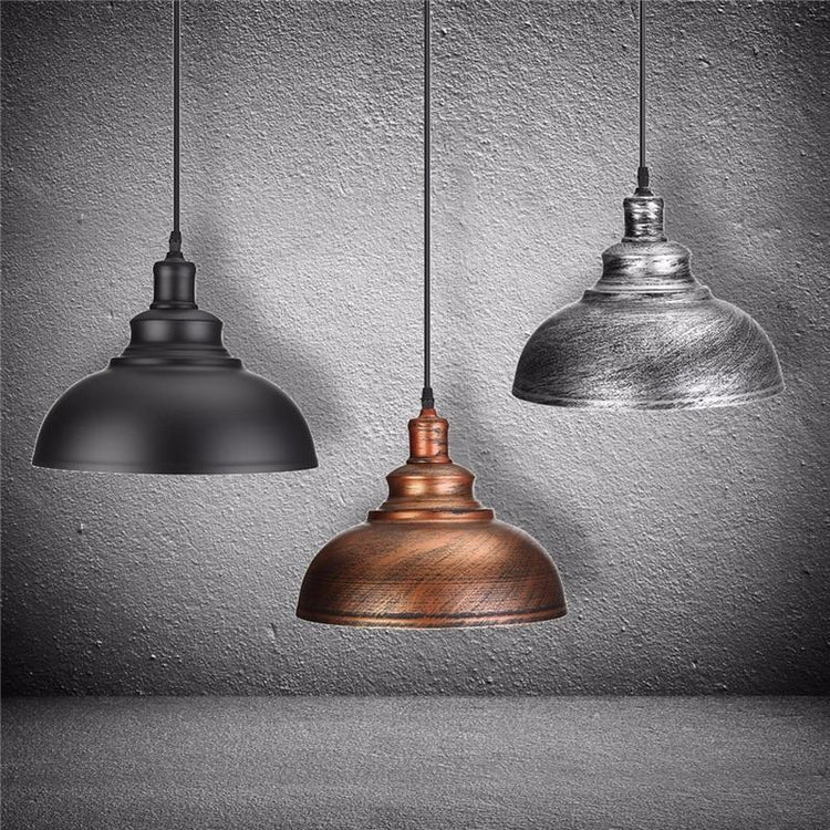 Electra - Industrial Dome Pendant Lamp - Black - Pendant 