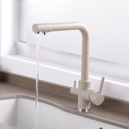 Elegant 3-in-1 Kitchen faucet - Beige - Faucet