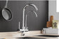 Elegant Double Crane Kitchen Faucet - Faucet