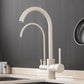 Elegant Double Crane Kitchen Faucet - Beige - Faucet