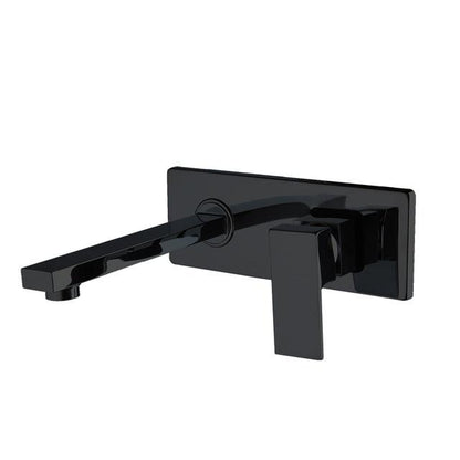 Elegant Wall Mounted Bathroom Faucet - Black - Faucet