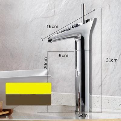 Elegant Waterfall Flow Bath Faucet - Chrome / Tall - 12.2 - 