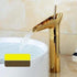 Elegant Waterfall Flow Bath Faucet - Gold / Tall - 12.2 - 