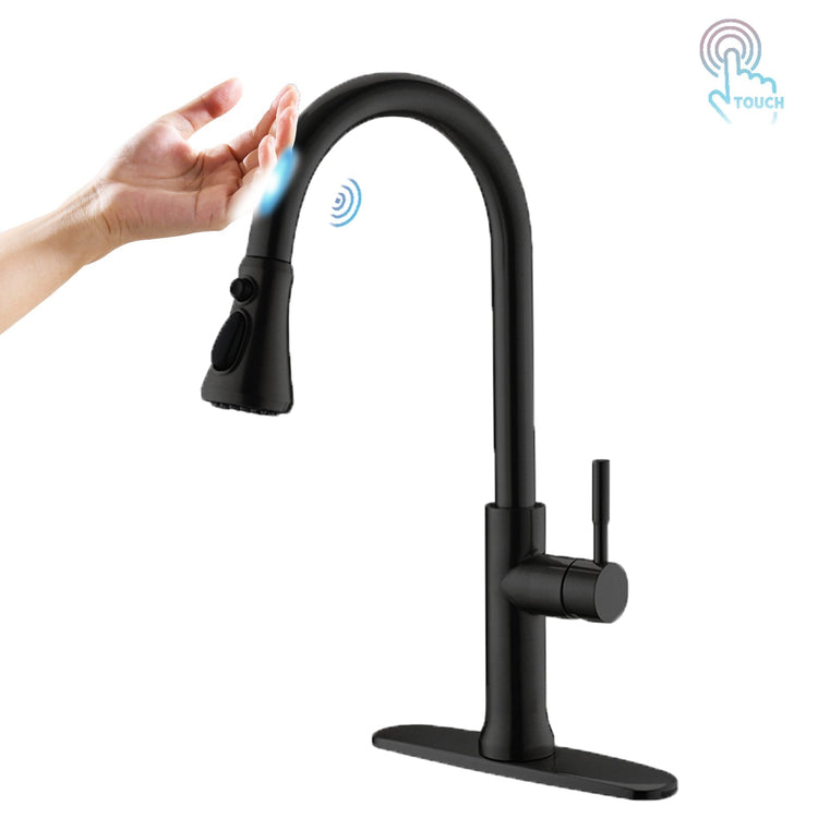 Elias Black Touch Kitchen Faucet - Black - Faucet