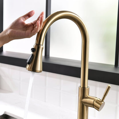 Elias Black Touch Kitchen Faucet - Gold - Faucet