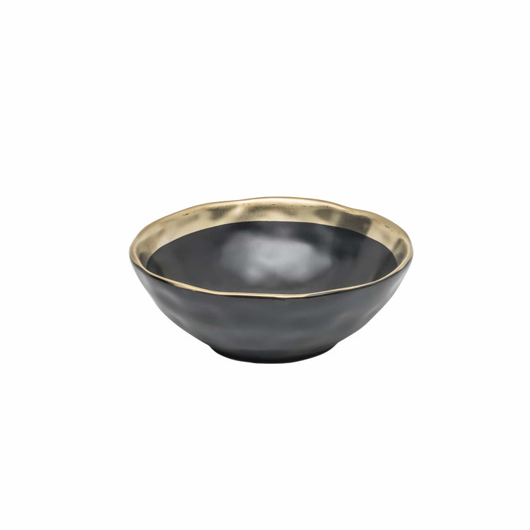 Euro Black Gold Border Dining Bowl - Regular - Bowl