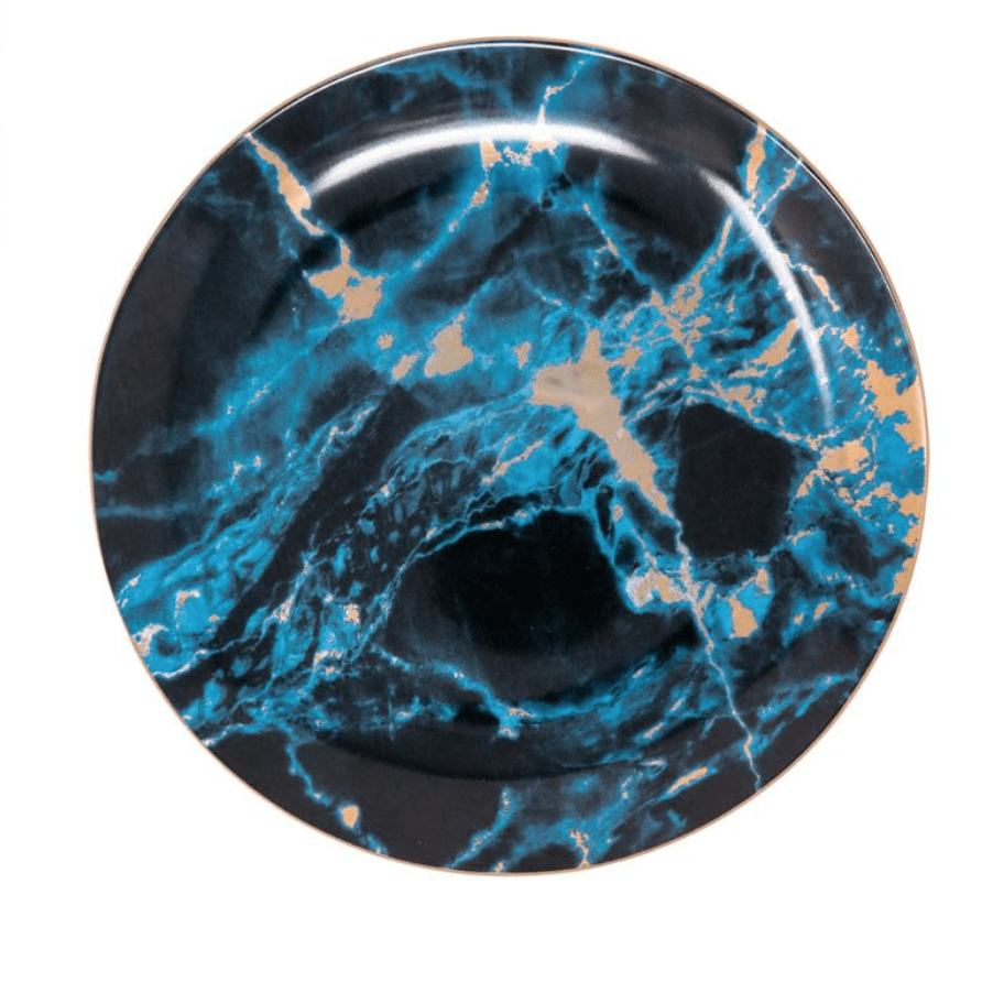Euro Style Marble Plate Collection - Prussian Blue / Regular