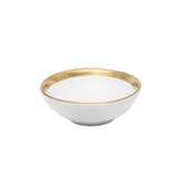 Euro White Gold Border Dining Bowl - Regular - Bowl