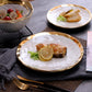 Euro White Gold Border Dining Plate - Plate