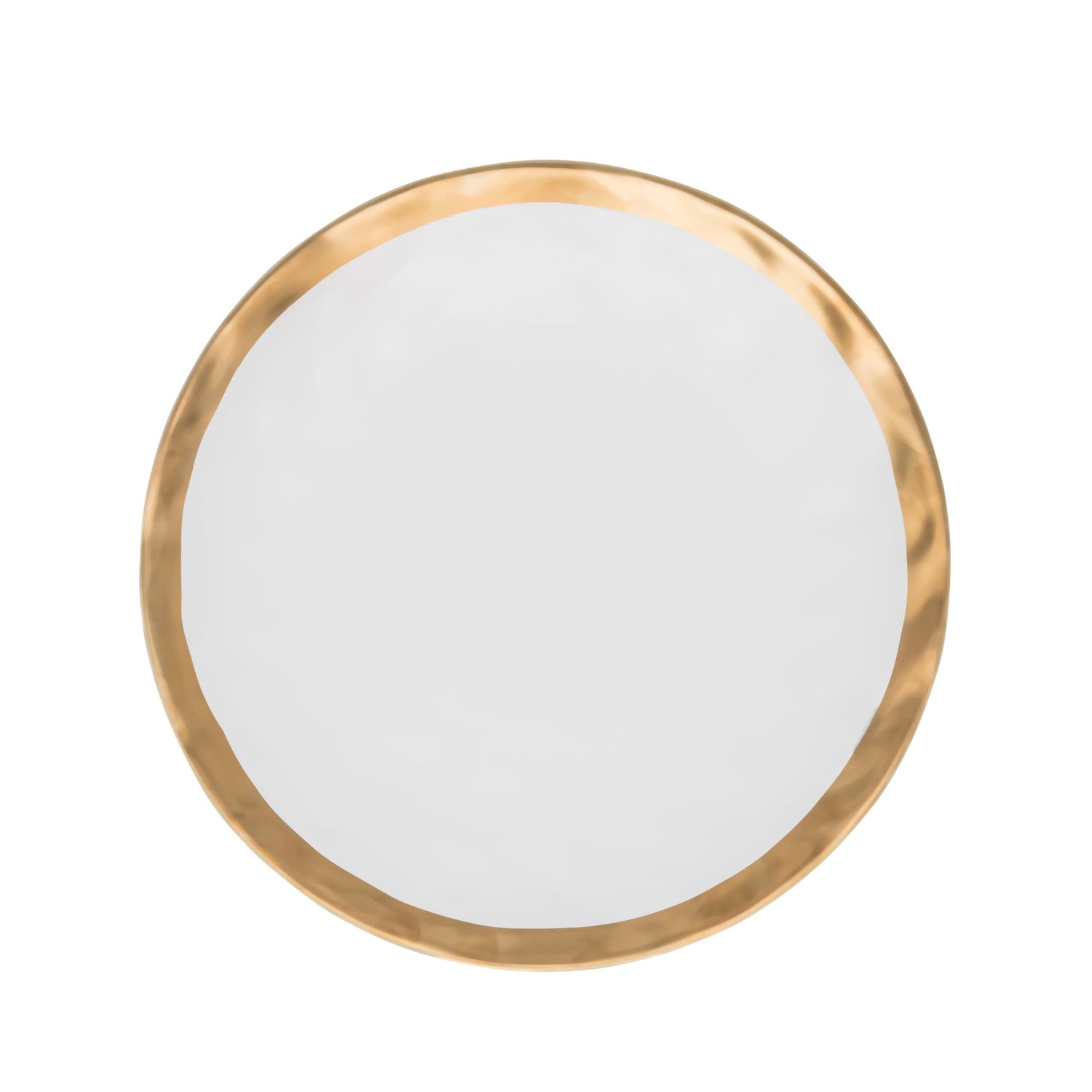 Euro White Gold Border Dining Plate - Large - Plate