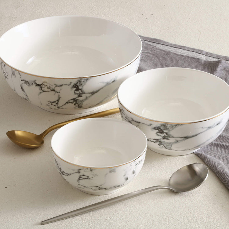 Exquisite Marble Bowl Set 3 pcs - All Sizes Collection (3 