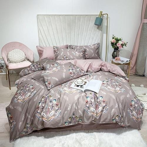 Faded Fauna Egyptian Cotton Duvet Cover Set - Queen - Duvet 