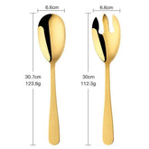 Fashionable Bright Serving Stainless Steel Spoons - Gold - 