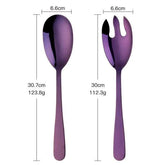 Fashionable Bright Serving Stainless Steel Spoons - Purple -