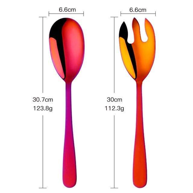 Fashionable Bright Serving Stainless Steel Spoons - Rainbow 