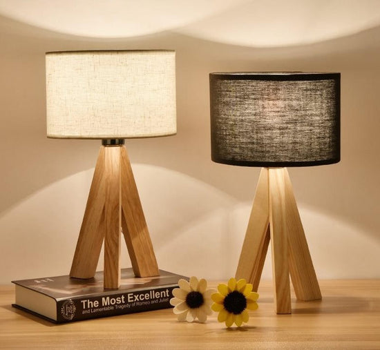 Faven - Tripod Wooden Table Lamp - Beige White - Table Lamp