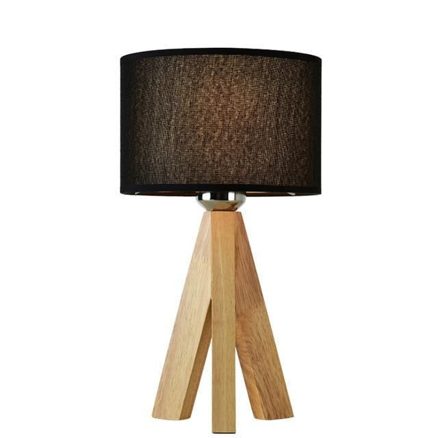 Faven - Tripod Wooden Table Lamp - Black - Table Lamp