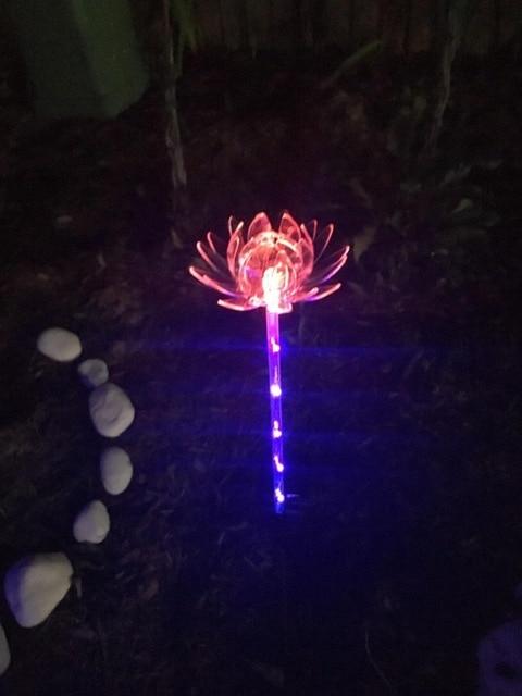 Flower Shaped Solar Garden Stake Light - Lotus - Solar Light