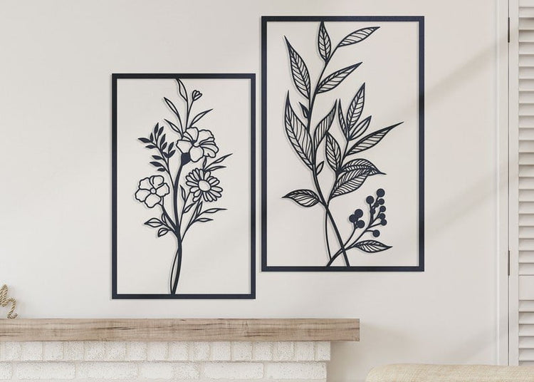 Flowers Plants Metal Wall Art - Metal Wall Art