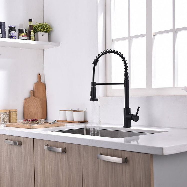 Freja Sensor Black Kitchen Faucet - Faucet