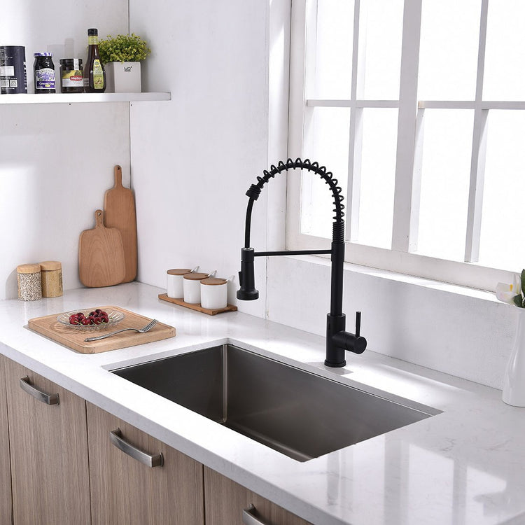 Freja Sensor Black Kitchen Faucet - Faucet