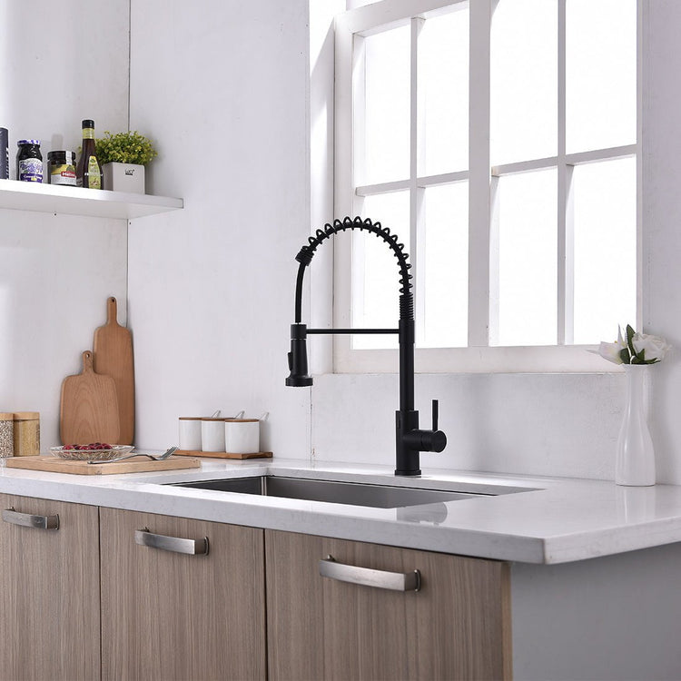 Freja Sensor Black Kitchen Faucet - Faucet