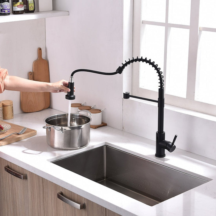 Freja Sensor Black Kitchen Faucet - Faucet