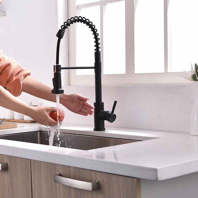 Freja Sensor Black Kitchen Faucet - Faucet