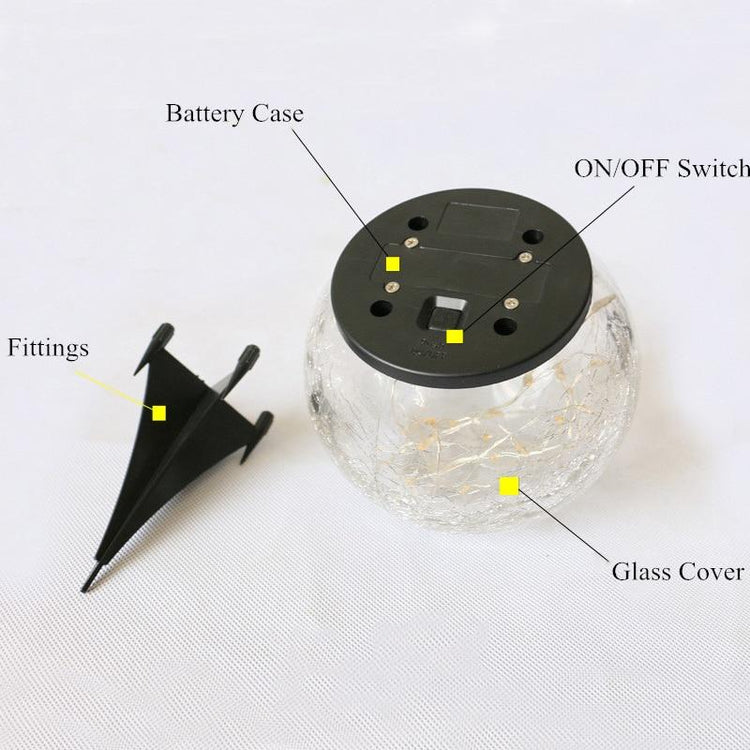 Frosted Glass Ball Solar Garden Light - Solar Light