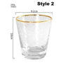 Frosted Gold Rim Glass Collection - 2 - Glass