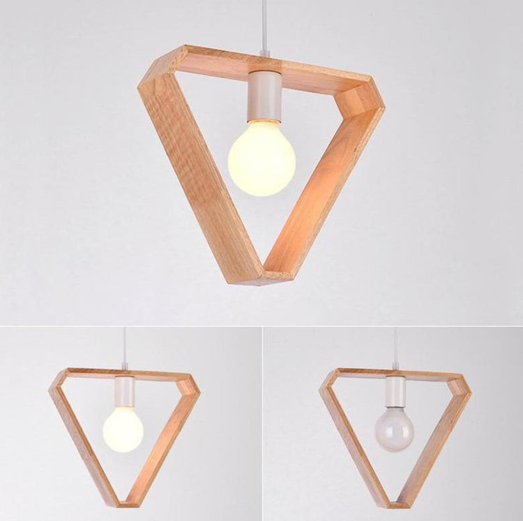 Geometric Shaped Wood Pendant Lamp - Pendant Lamp