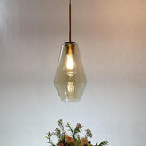 Gilbert - Glass Pendant Lamp - Cognac / Medium - 6.5 x 11 - 