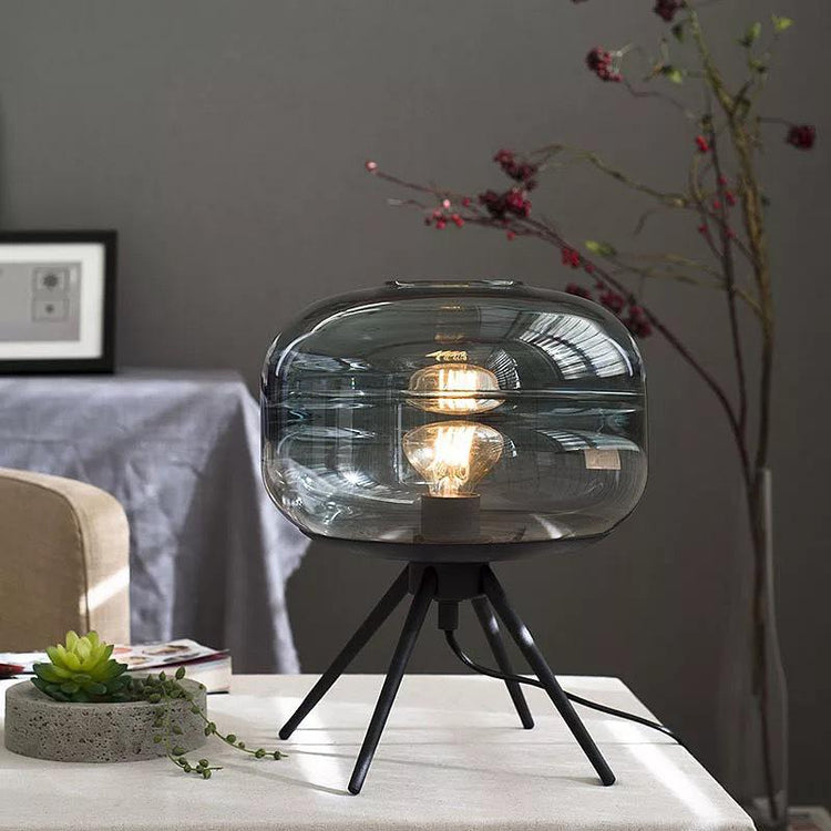 Glass Dome Hubble Industrial LED Desk Lamp - Table Lamp