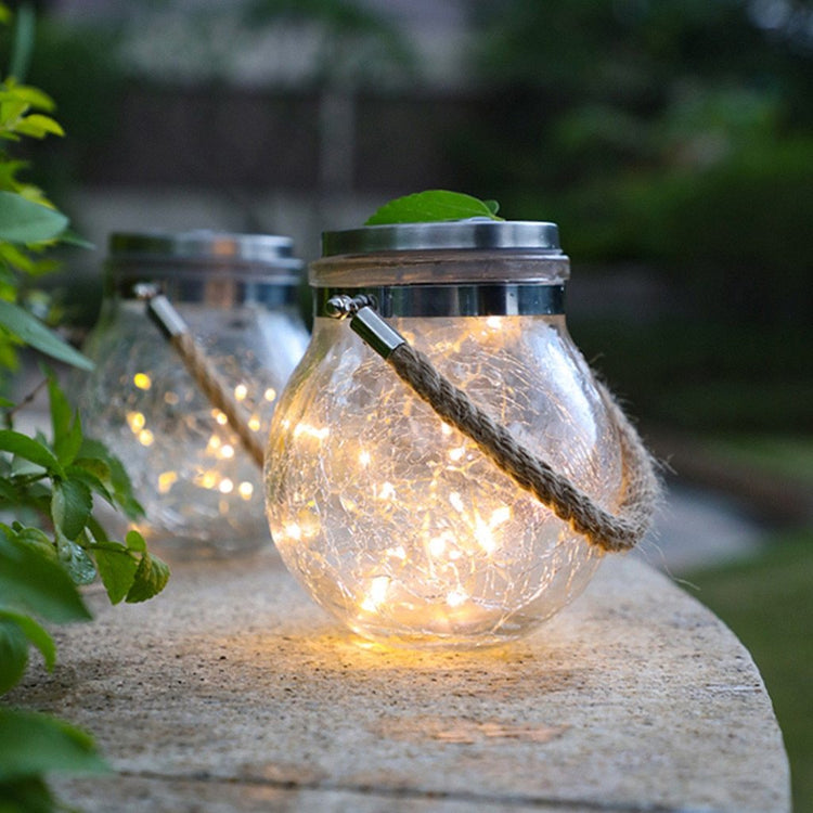 Glass Jar LED Garden Hanging Lamp - Outdoor Light