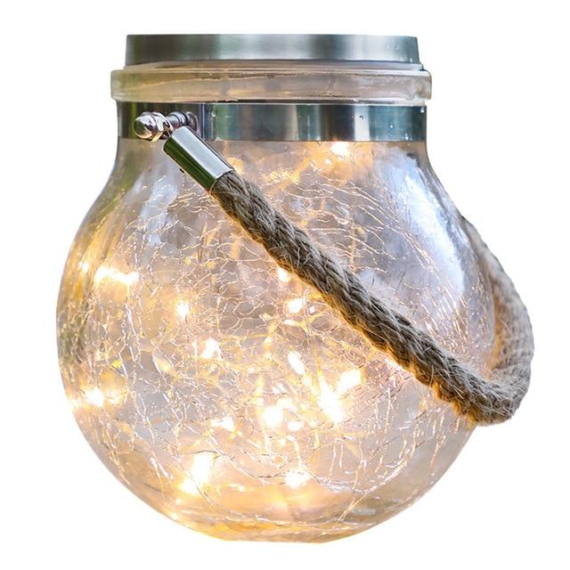 Glass Jar LED Garden Hanging Lamp - Outdoor Light