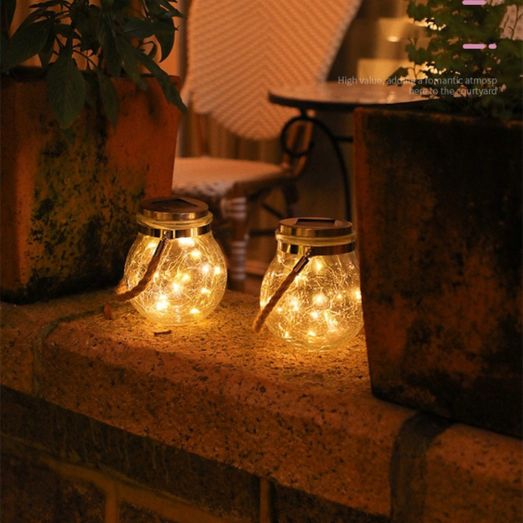 Glass Jar LED Garden Hanging Lamp - Outdoor Light