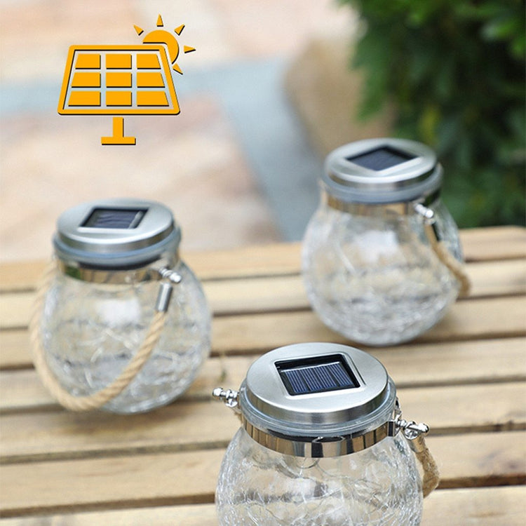 Glass Jar LED Garden Hanging Lamp - Outdoor Light