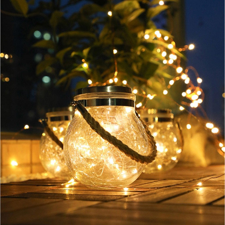 Glass Jar LED Garden Hanging Lamp - Outdoor Light