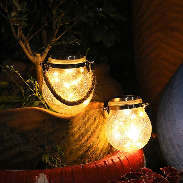 Glass Jar LED Garden Hanging Lamp - Outdoor Light