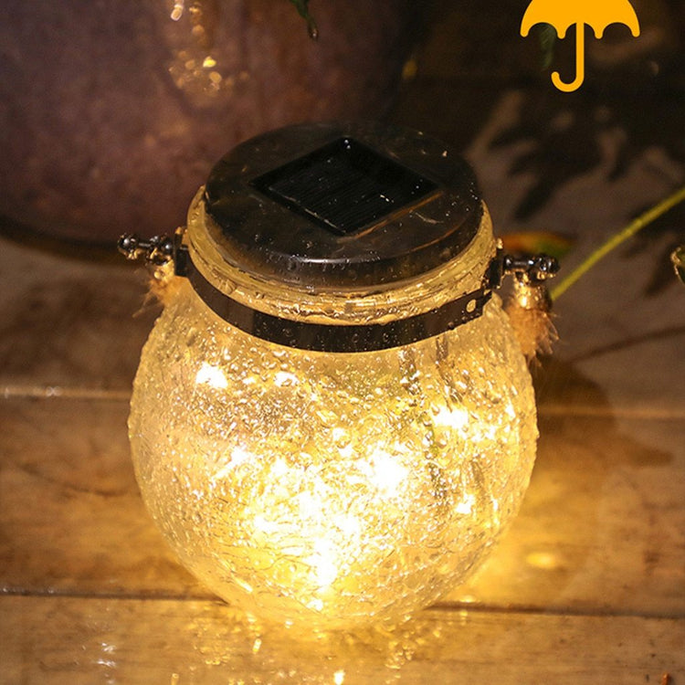 Glass Jar LED Garden Hanging Lamp - Outdoor Light