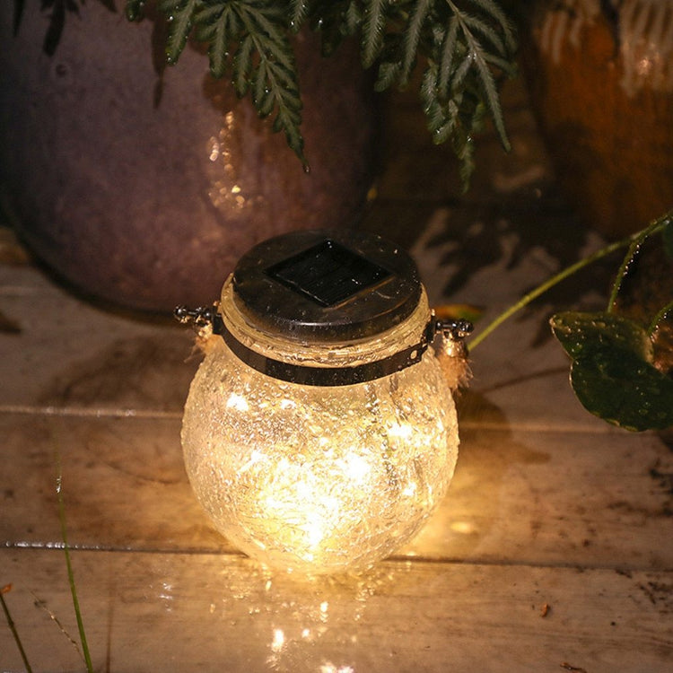 Glass Jar LED Garden Hanging Lamp - Outdoor Light