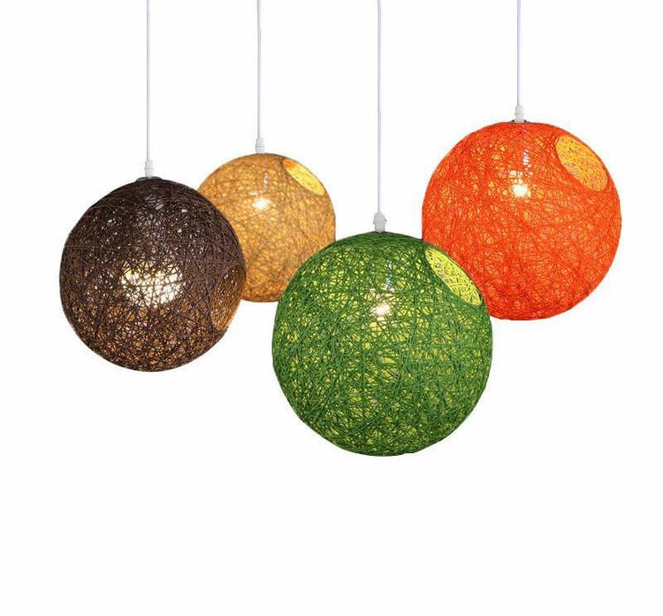 Globe Wicker Pendant Lamp - Pendant Lamp