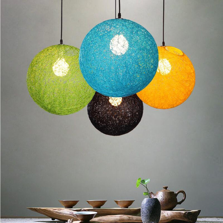 Globe Wicker Pendant Lamp - Pendant Lamp