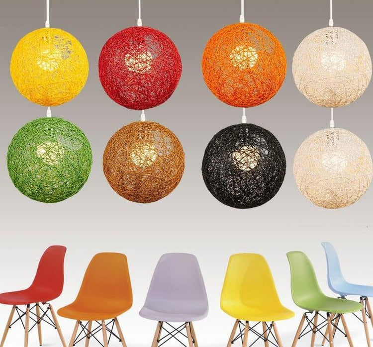 Globe Wicker Pendant Lamp - Pendant Lamp