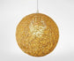 Globe Wicker Pendant Lamp - Gold / Small - 8 - Pendant Lamp