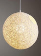 Globe Wicker Pendant Lamp - White / Small - 8 - Pendant Lamp